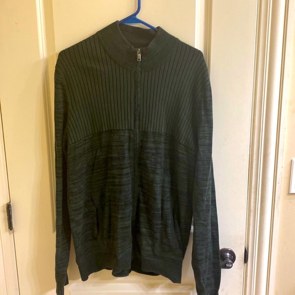 Alfani Men's Directional Ribbed Sweater Green Size Medium
